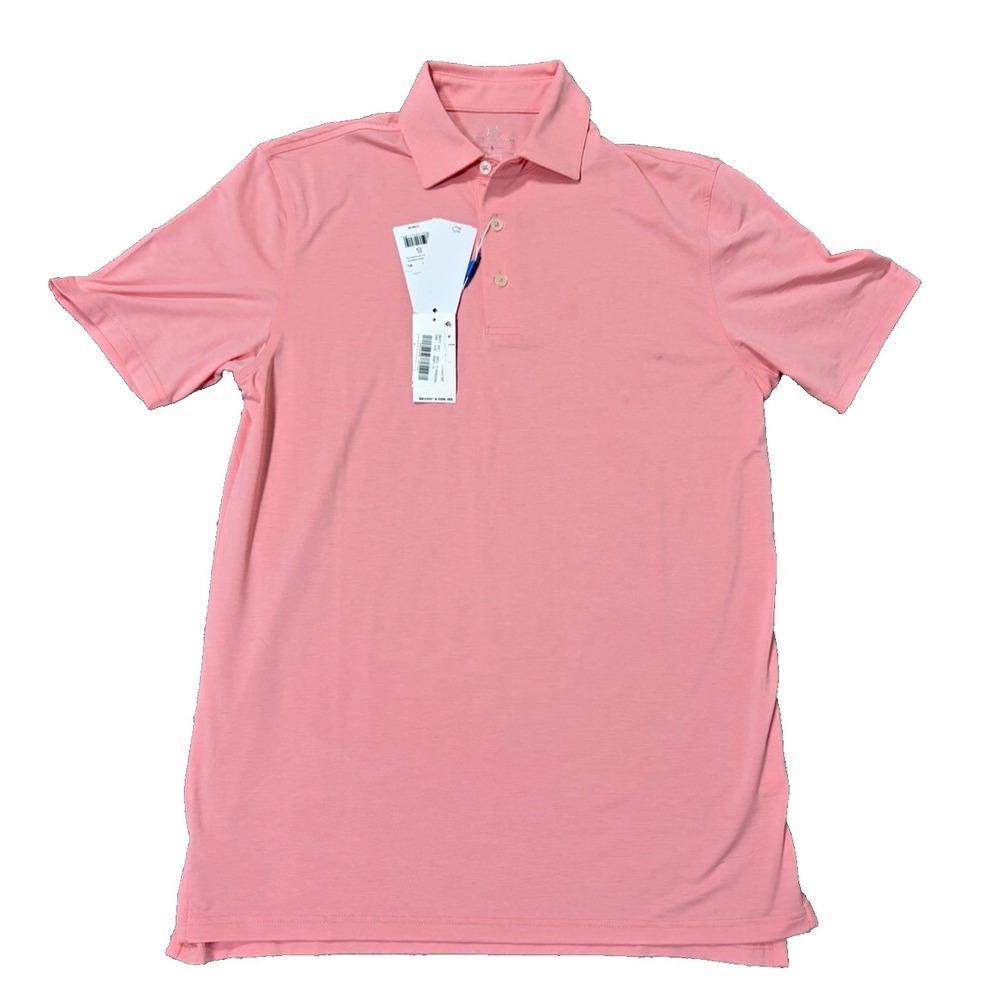 NWT Southern Tide Brrr Solid Pink Men's Sz S Performance Polo Shirt $108